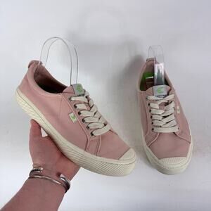 Cariuma OCA Low Sneakers Women's 10 Rose Canvas Lace Up Low Top Casual Shoes